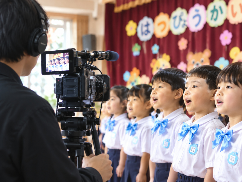 幼稚園行事、発表会、運動会等のビデオ制作